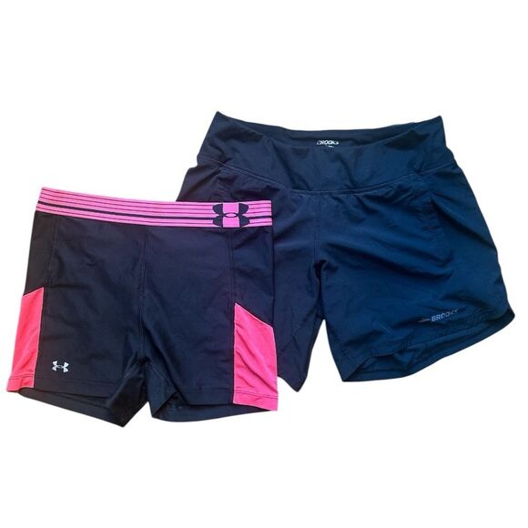 Bike & Running Shorts Bundle Black & Pink Size Medium biking jogging athletic - Picture 3 of 3